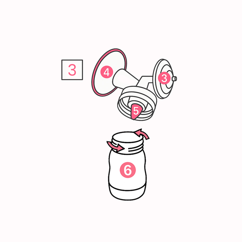 Fixez le biberon sur la téterelle